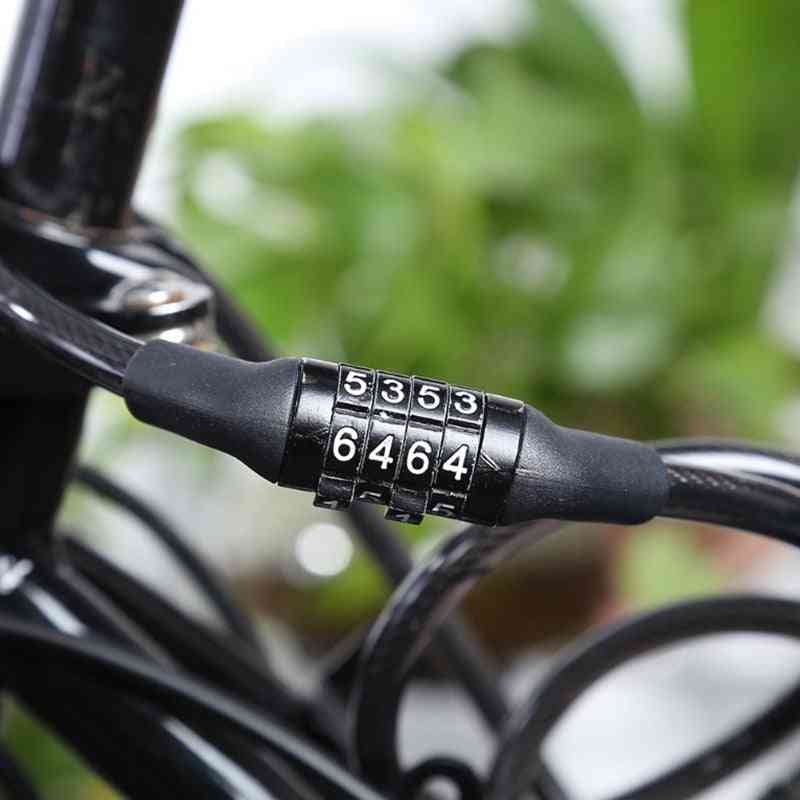 Anti Theft Spiral Steel Cable Locker Bicycle Accessories