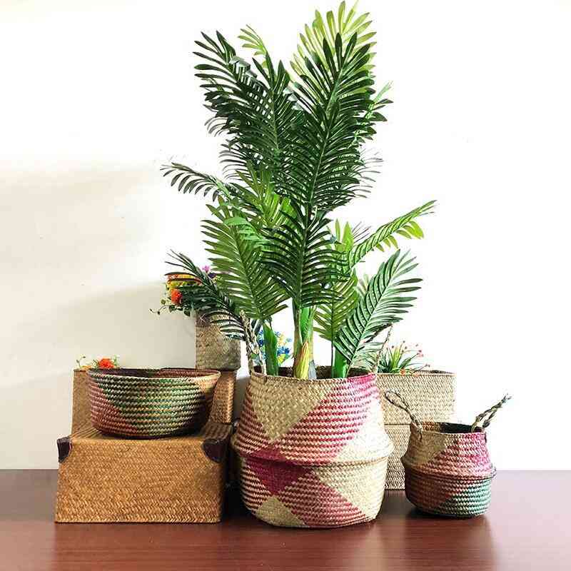Handmade Bamboo Storage Baskets Foldable