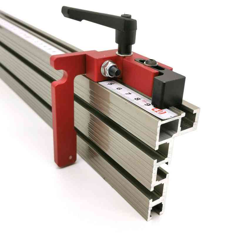 600mm/800mm Aluminium Profile Fence 74mm Height With T-tracks And Sliding Brackets Miter Gauge Fence Connector For Woodworking